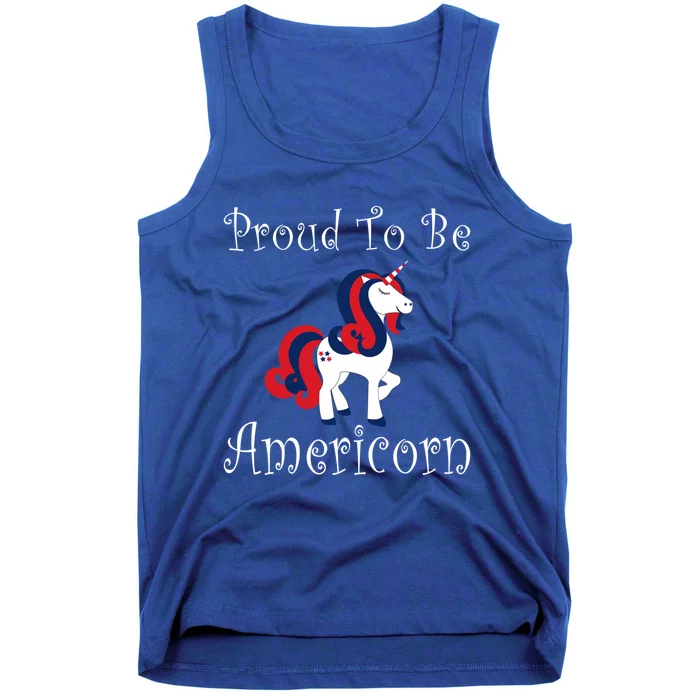 4th Of July Unicorn Patriotic Usa Proud To Be American Gift Tank Top