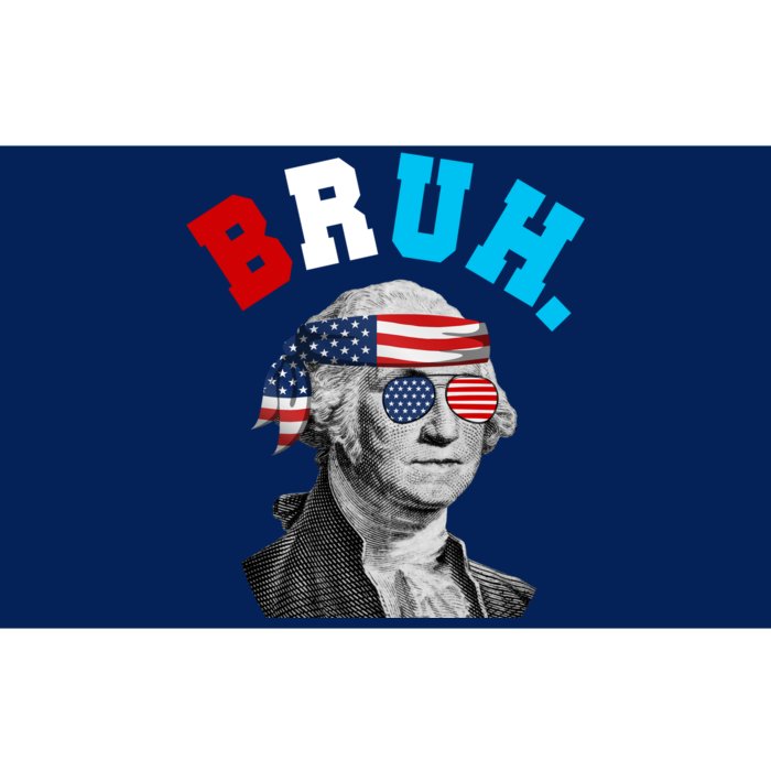 4th Of July George Washington Bruh Usa Funny Festive Bumper Sticker