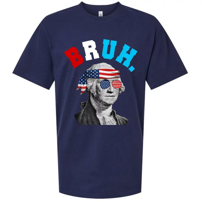 4th Of July George Washington Bruh Usa Funny Festive Sueded Cloud Jersey T-Shirt