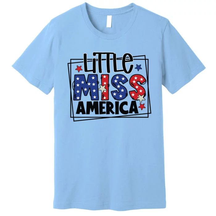 4th Of July Little Miss America Gift Premium T-Shirt