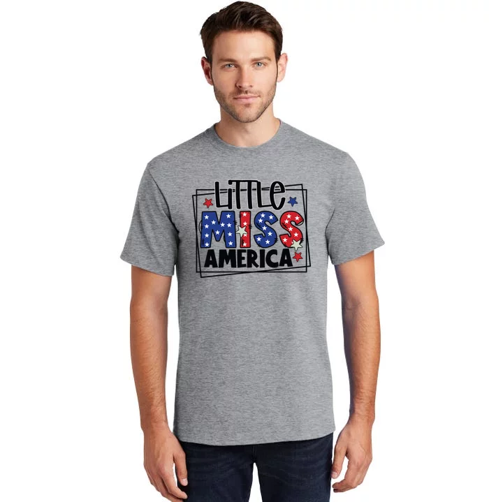 4th Of July Little Miss America Gift Tall T-Shirt