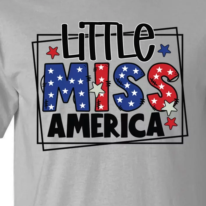 4th Of July Little Miss America Gift Tall T-Shirt