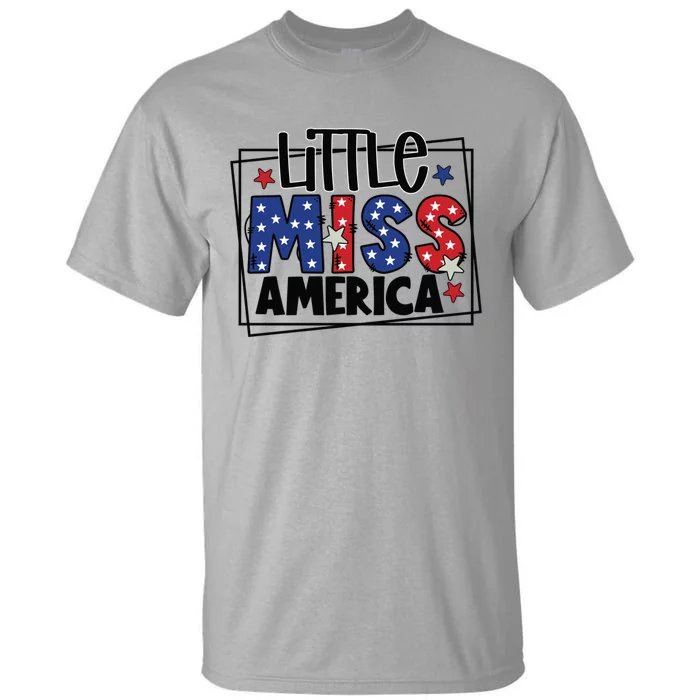 4th Of July Little Miss America Gift Tall T-Shirt