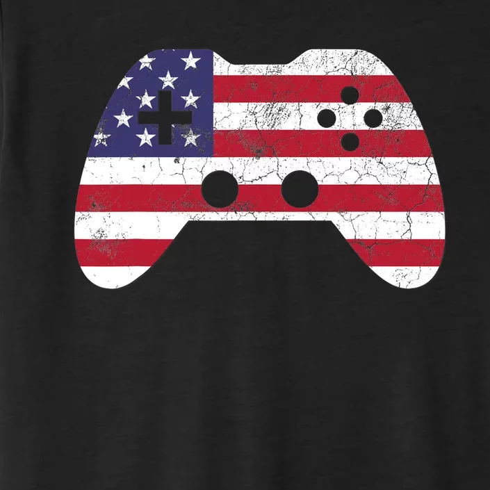 4th Of July T Video Game Gamer Boy USA ChromaSoft Performance T-Shirt