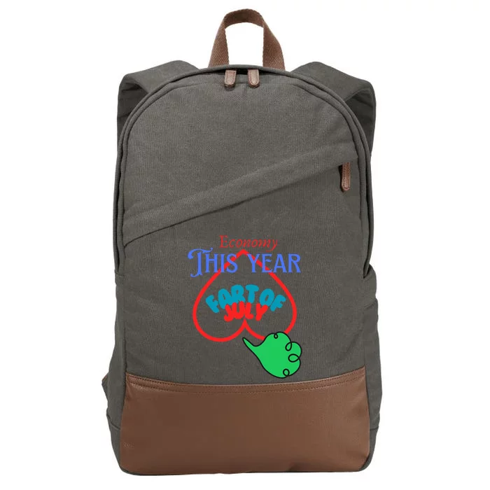 4th Of July Funny Fart Of July Cotton Canvas Backpack