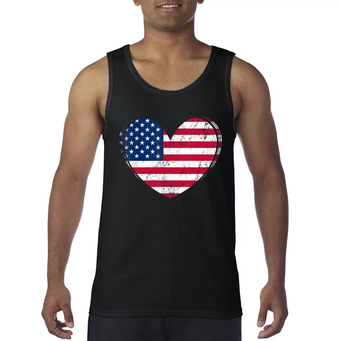 4Th Of July American Flag Patriotic Tank Top