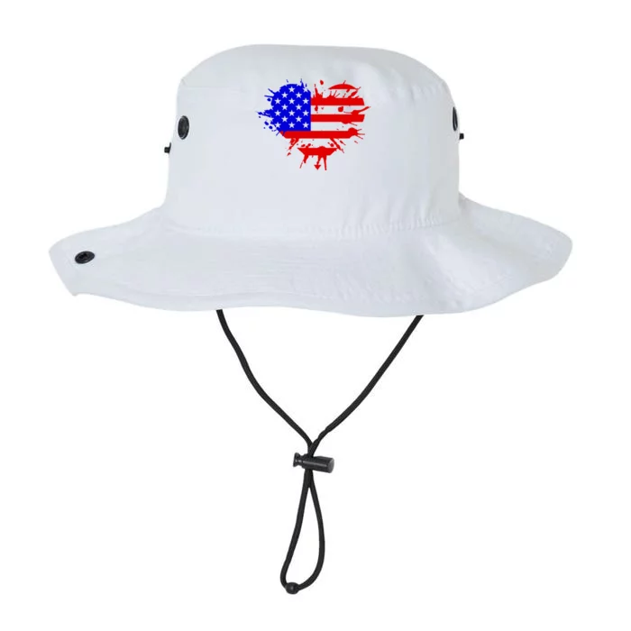 4th Of July USA Heart Legacy Cool Fit Booney Bucket Hat