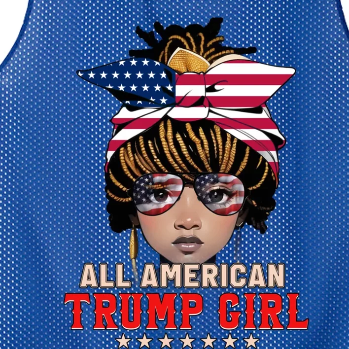 4th Of July All American Afro Trump Great Gift Mesh Reversible Basketball Jersey Tank