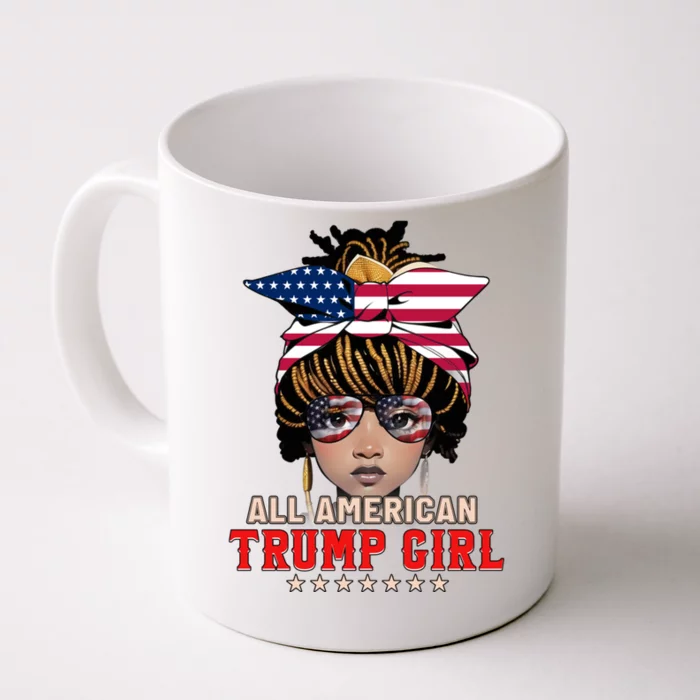 4th Of July All American Afro Trump Great Gift Front & Back Coffee Mug