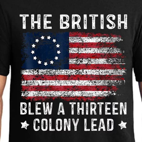 4th Of July American Flag The British Blew A 13 Colony Lead Gift Pajama Set