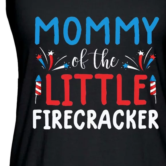 4th of july for  mommy of the little firecracker Ladies Essential Flowy Tank