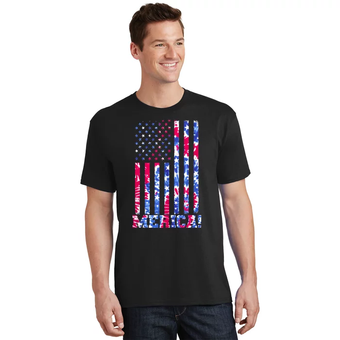 4th Of July Independence Day Tie Dye American Flag Patriotic T-Shirt