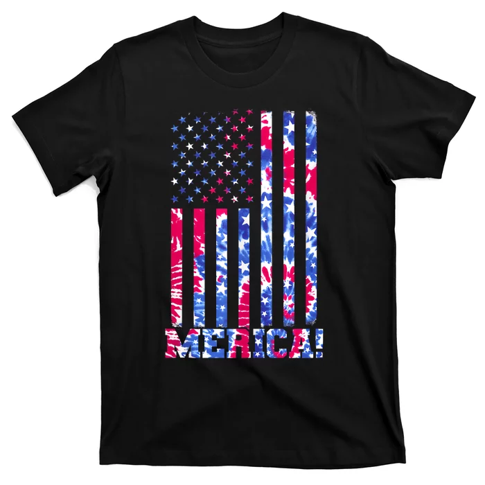 4th Of July Independence Day Tie Dye American Flag Patriotic T-Shirt