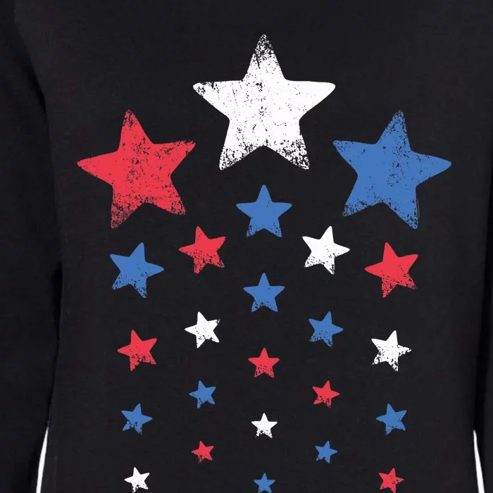 4th of Julys Cute Red White Blue Stars Womens California Wash Sweatshirt