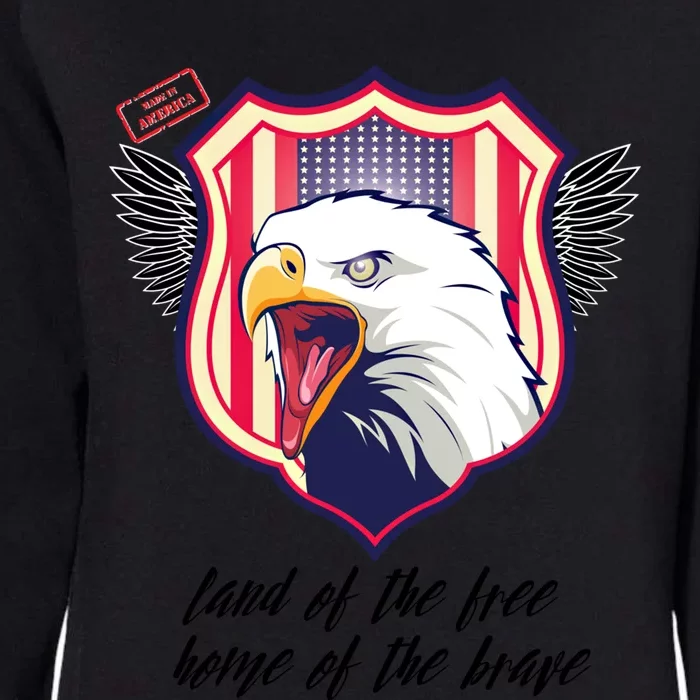 4th Of July Bald Eagle Land Of The Free Home Of The Brave Gift Womens California Wash Sweatshirt