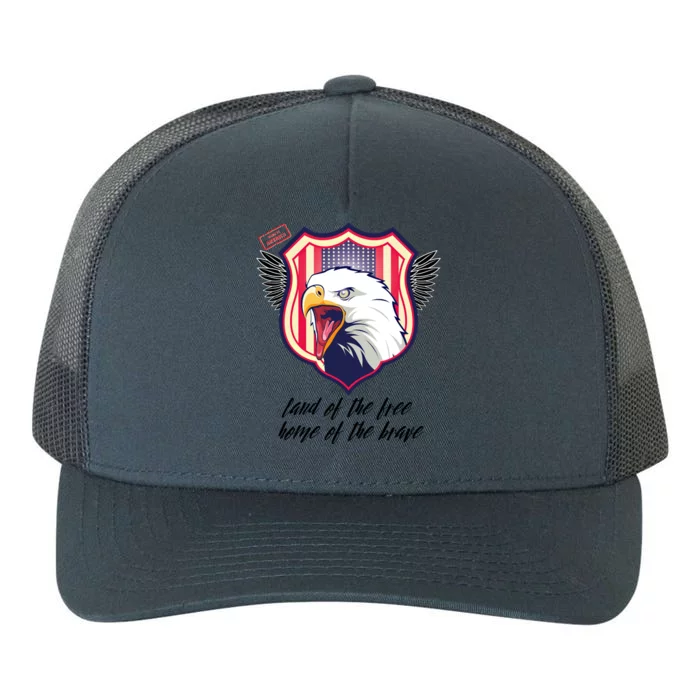 4th Of July Bald Eagle Land Of The Free Home Of The Brave Gift Yupoong Adult 5-Panel Trucker Hat