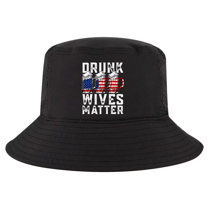 4th of July Beer Drunk Wives Matter Wife Merica Patriotic Cool Comfort Performance Bucket Hat