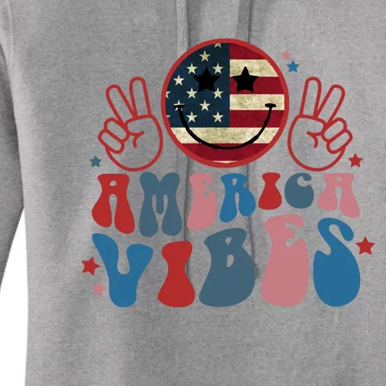 4th Of July Shirt Smile Face Independence Day Women's Pullover Hoodie