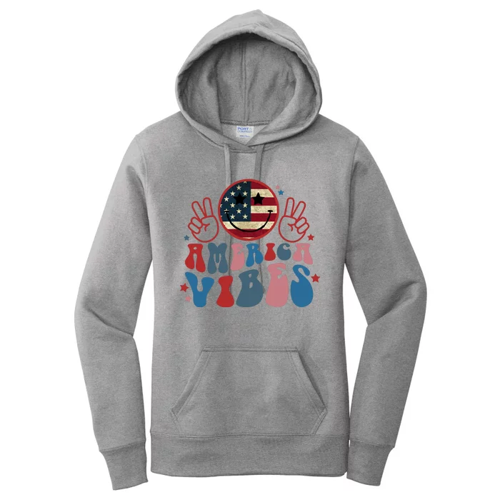 4th Of July Shirt Smile Face Independence Day Women's Pullover Hoodie