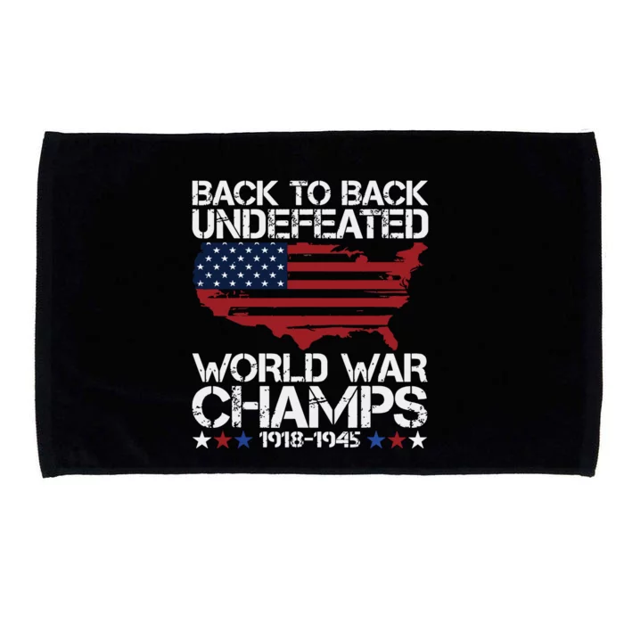 4th Of July Back To Back Undefeated World War Champs Microfiber Hand Towel