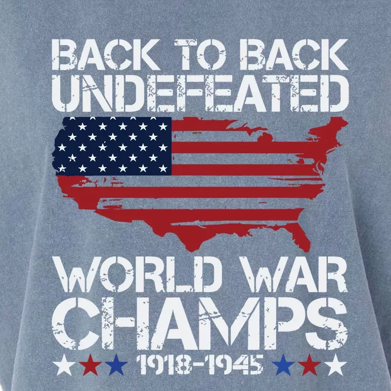 4th Of July Back To Back Undefeated World War Champs Garment-Dyed Women's Muscle Tee