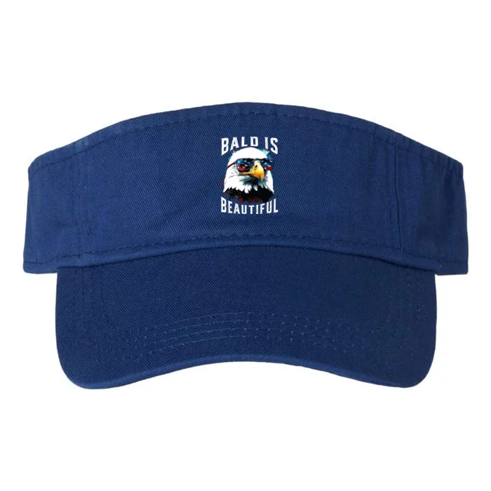 4th Of July Independence Day Bald Eagle Bald Is Beautiful Valucap Bio-Washed Visor