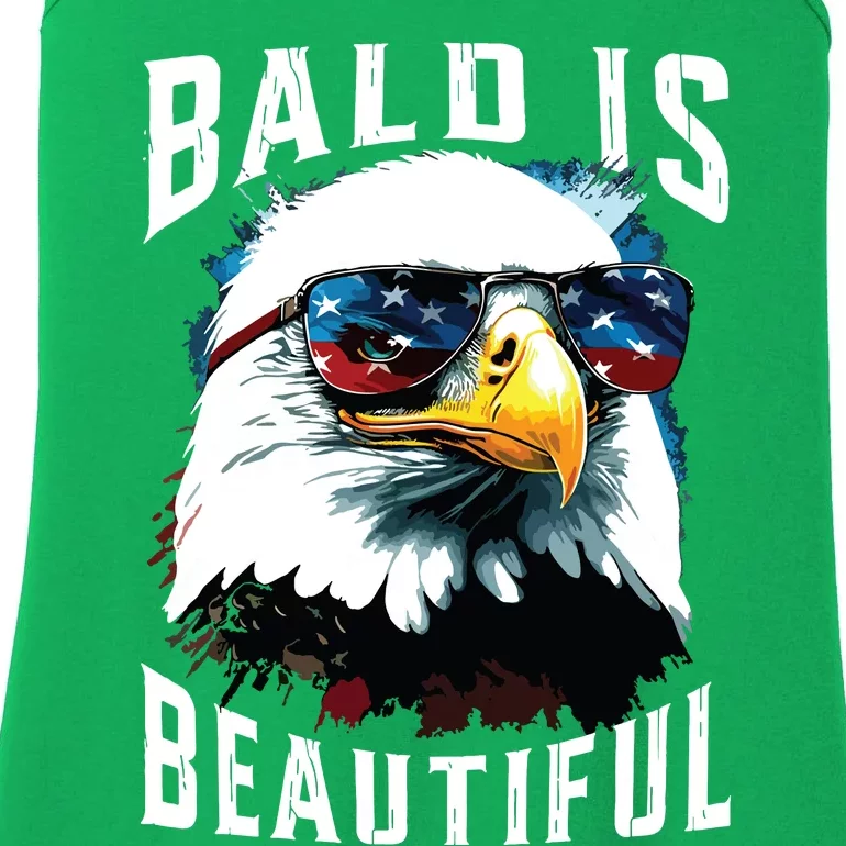 4th Of July Independence Day Bald Eagle Bald Is Beautiful Ladies Essential Tank