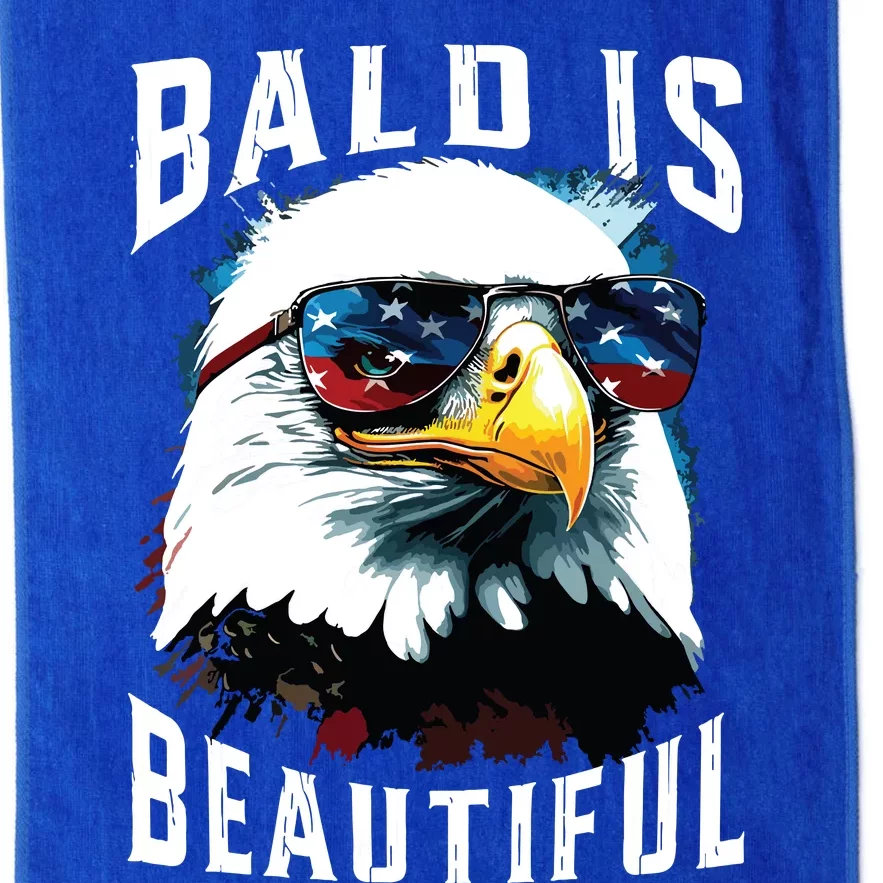 4th Of July Independence Day Bald Eagle Bald Is Beautiful Platinum Collection Golf Towel