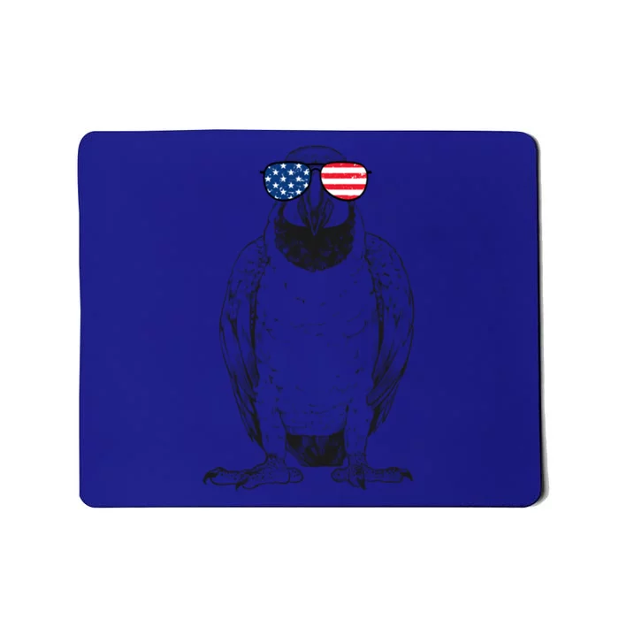 4th Of July Blue And Gold Macaw Patriotic Usa Sunglasses Gift Mousepad