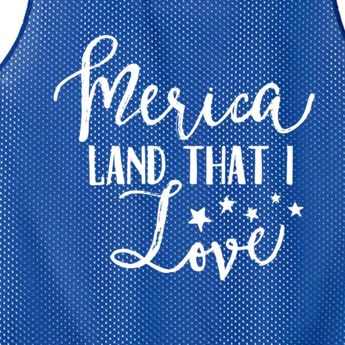 4th Of July Gift Merica Land That I Love Funny Gift Mesh Reversible Basketball Jersey Tank