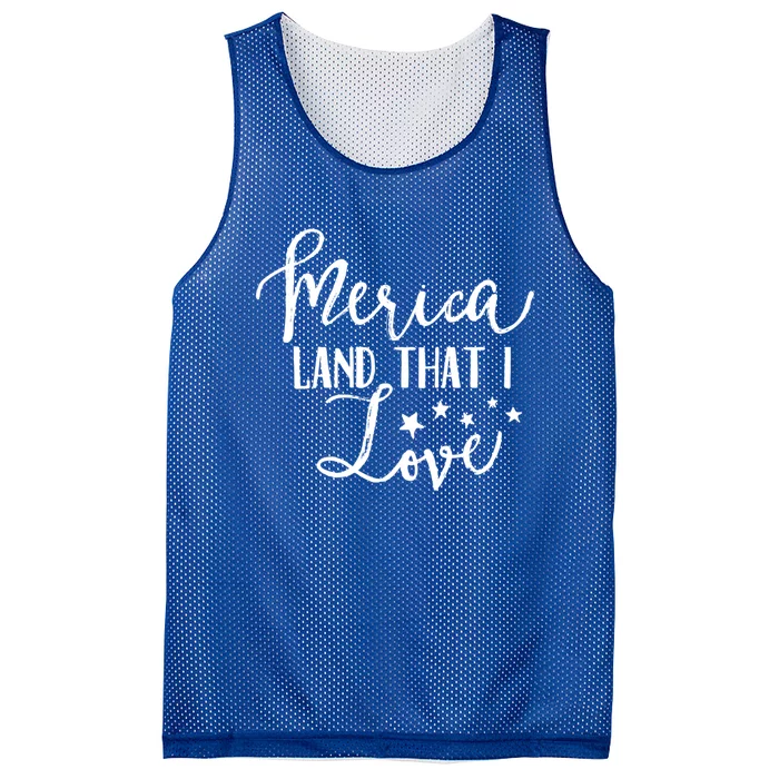 4th Of July Gift Merica Land That I Love Funny Gift Mesh Reversible Basketball Jersey Tank