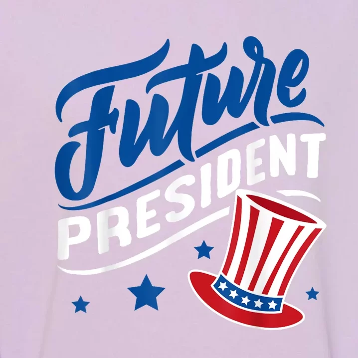 4th Of July Usa America Patriotic Apparel Fidima Future President Garment-Dyed Sweatshirt