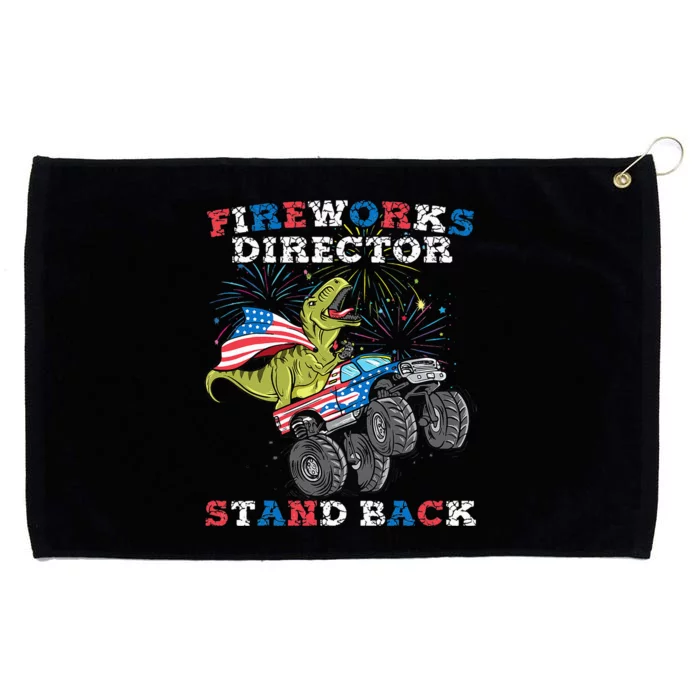 4th of July Fireworks Director T Rex Monster Truck Grommeted Golf Towel