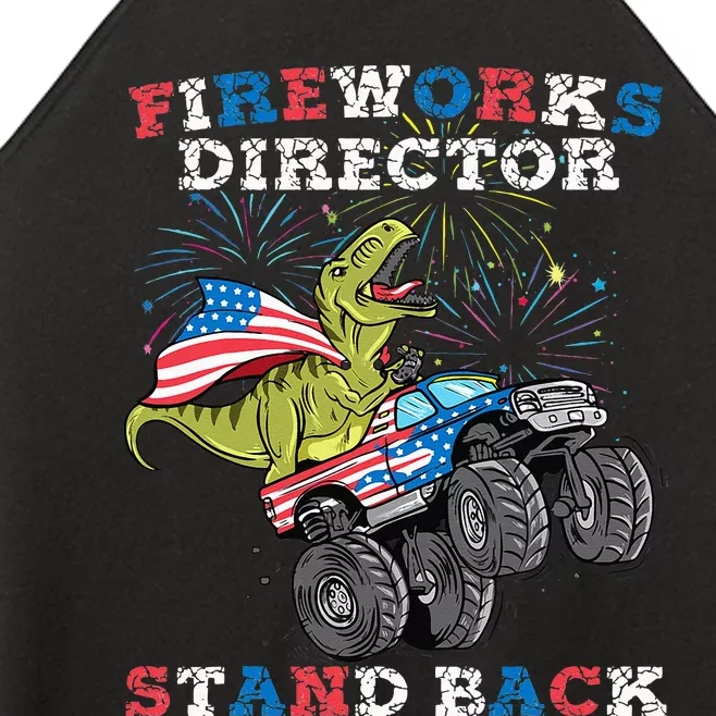 4th of July Fireworks Director T Rex Monster Truck Women’s Perfect Tri Rocker Tank