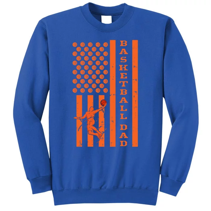 4th Of July Fathers Day Patriotic American Basketball Dad Gift Tall Sweatshirt