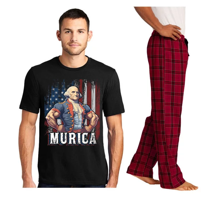 4th Of July Patriotic Funny George Washington July 4th Pajama Set