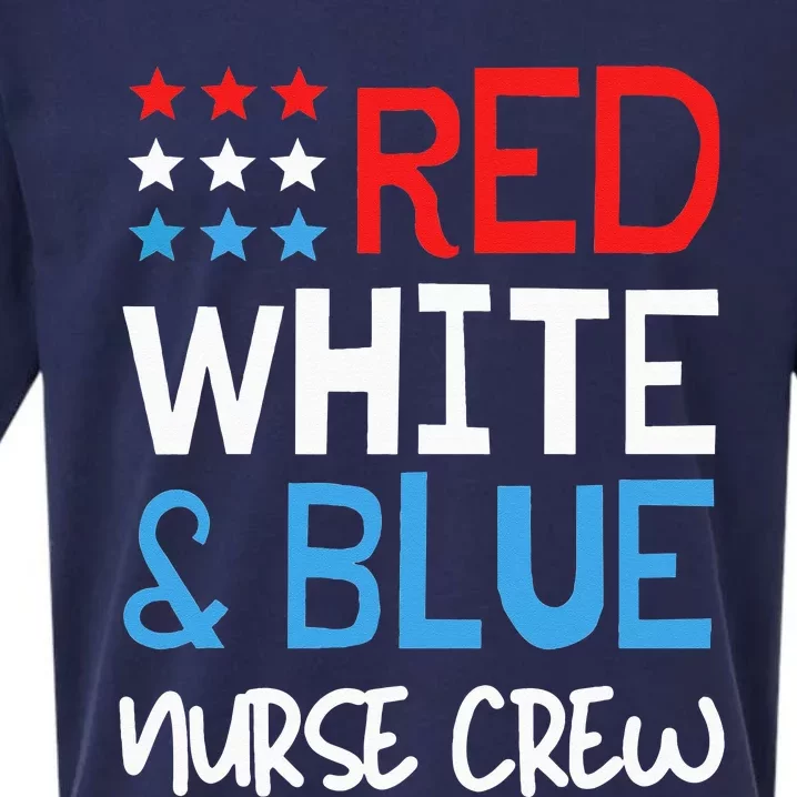 4th Of July Nurse Crew Scrub Tops Patriotic Nurses Matching Sueded Cloud Jersey T-Shirt