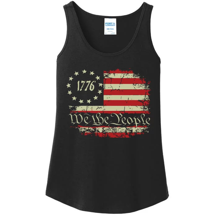 4th Of July Shirts We The People 1776 Usa Flag Ladies Essential Tank