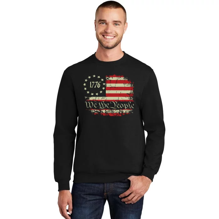 4th Of July Shirts We The People 1776 Usa Flag Tall Sweatshirt