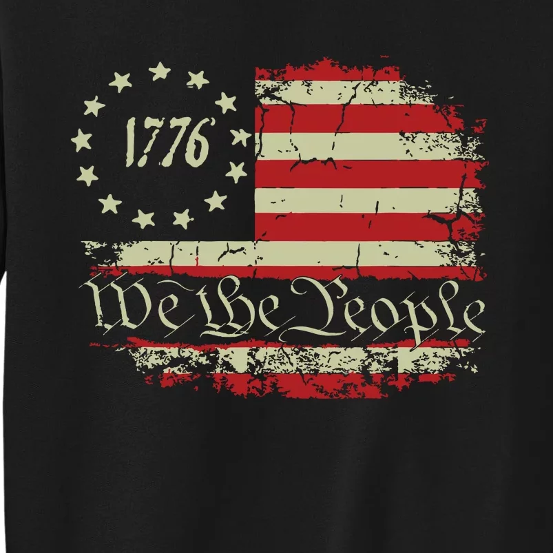 4th Of July Shirts We The People 1776 Usa Flag Tall Sweatshirt