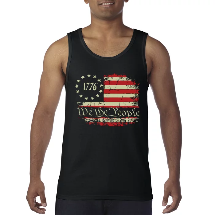 4th Of July Shirts We The People 1776 Usa Flag Tank Top