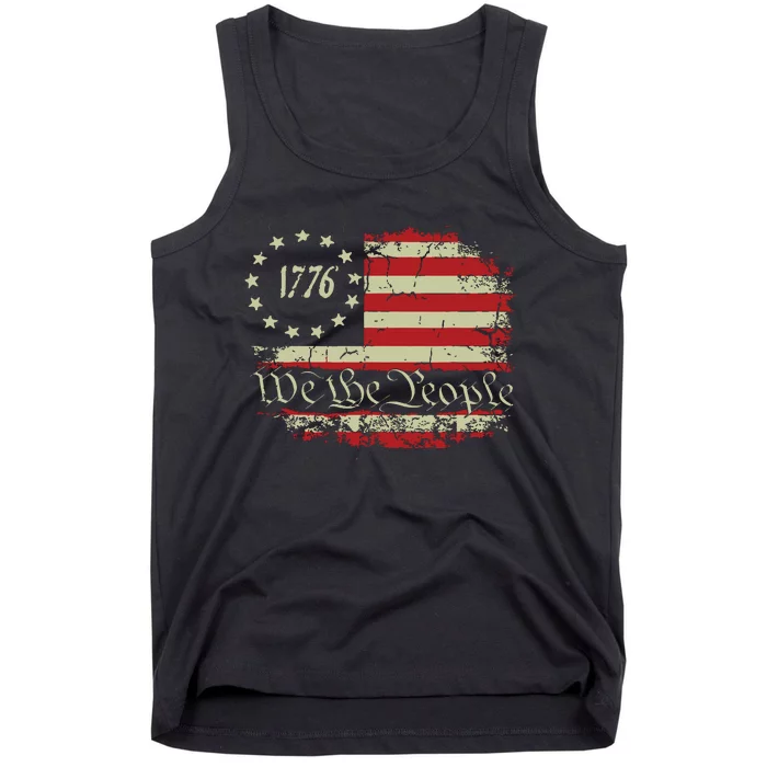 4th Of July Shirts We The People 1776 Usa Flag Tank Top