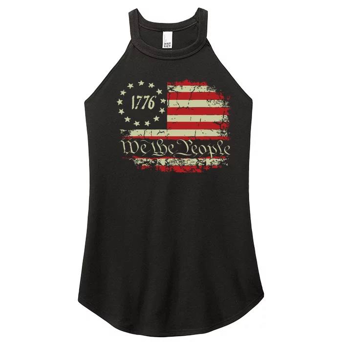 4th Of July Shirts We The People 1776 Usa Flag Women’s Perfect Tri Rocker Tank