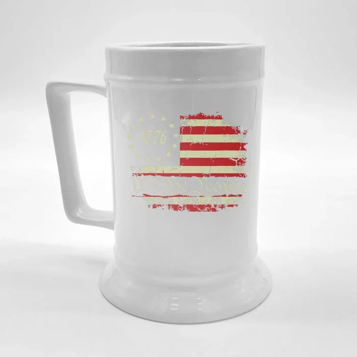 4th Of July Shirts We The People 1776 Usa Flag Front & Back Beer Stein