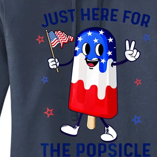 4th Of July Popsicle Usa American Flag Patriotic Women's Pullover Hoodie