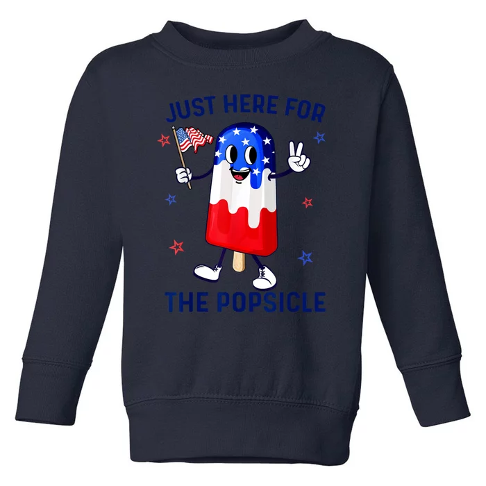 4th Of July Popsicle Usa American Flag Patriotic Toddler Sweatshirt