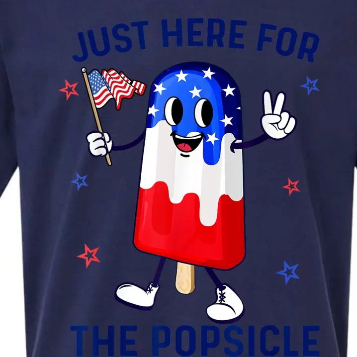 4th Of July Popsicle Usa American Flag Patriotic Sueded Cloud Jersey T-Shirt