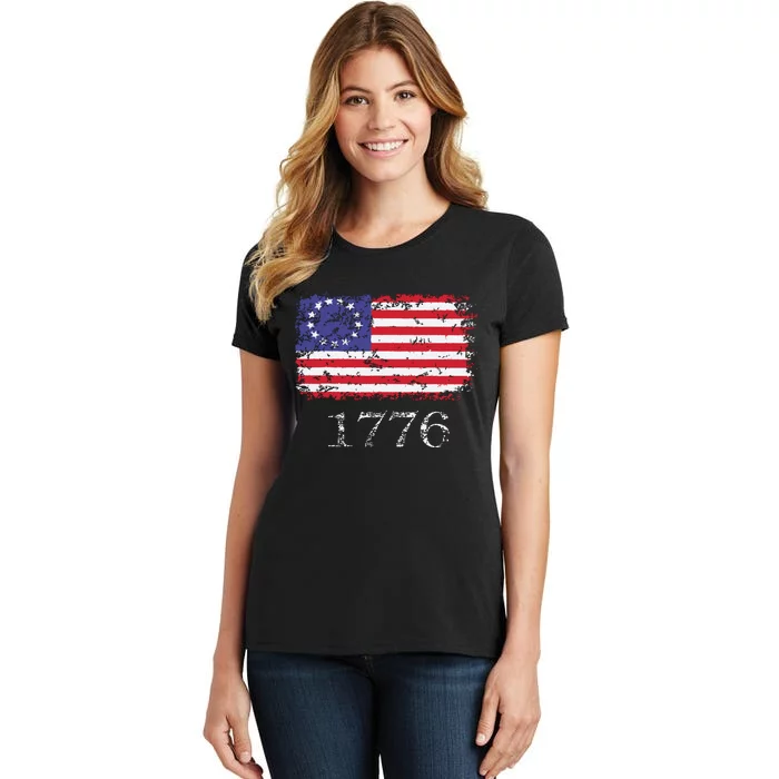 4th Of July American Flag Betsy Ross 1776 Women's T-Shirt