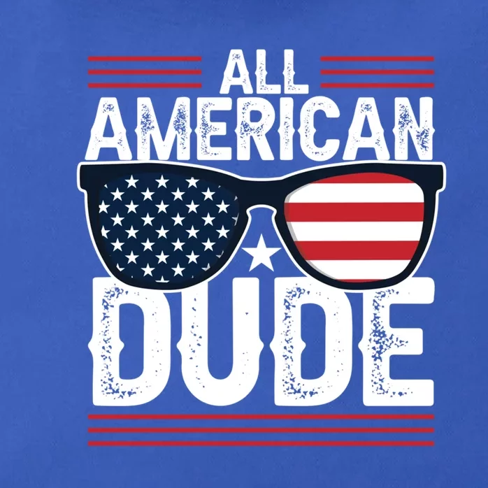 4th Of July All American Dude Sunglasses Usa Flag Patriotic Gift Zip Tote Bag