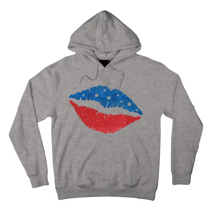 4th Of July Lips Celebration Tall Hoodie